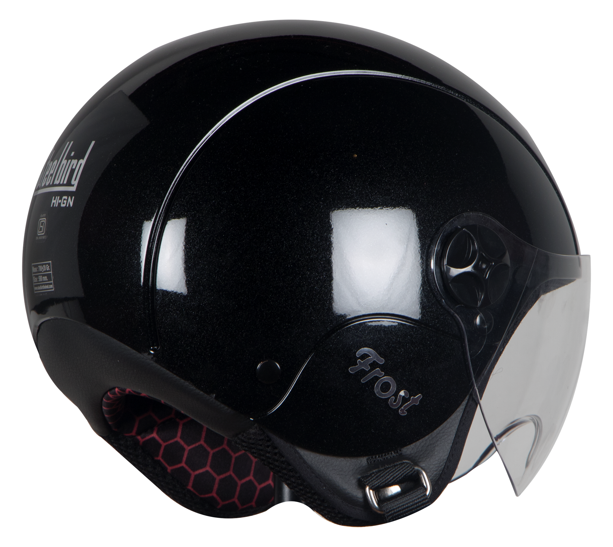 SBH-16 Frost Glossy Black (For Girls)( Fitted With Clear Visor Extra Smoke Visor Free)